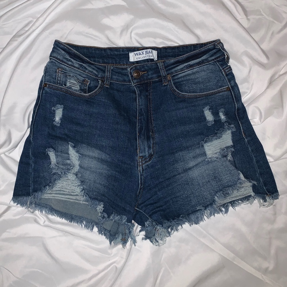 High Rise Jean Shorts